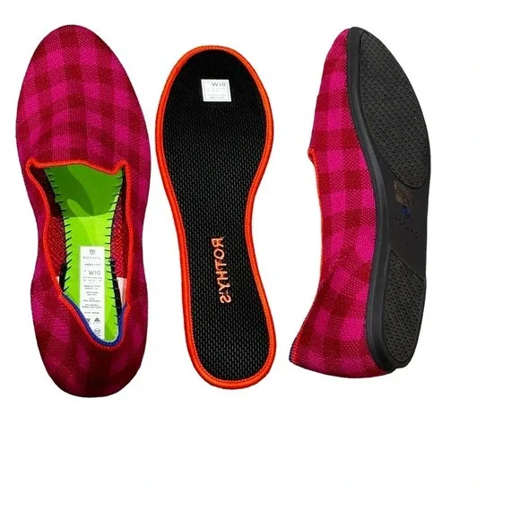 Rothy's Limited Edition The Cherry Gingham Slip On Ballet FlatSize W10 NWOB